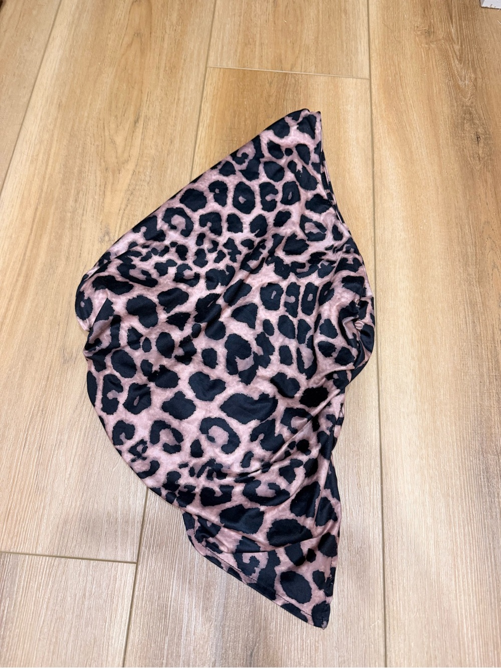 Leopard Print Satin shirt - Pink and Black